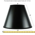 thumbnail image 2 of Home Concept 6x12x9.5 Bold Black Parchment Lampshade with True Gold Lining Hard Back Empire, 2 of 4