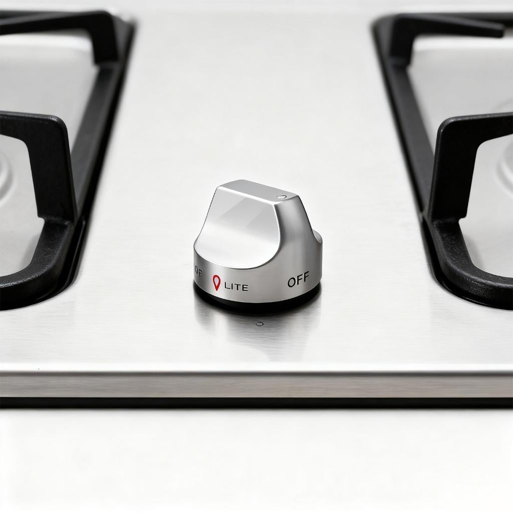 2Pieces Precise Stove Handle Replacement Metal Construction Simple Attach Control Knob Suitable for Most Cookers
