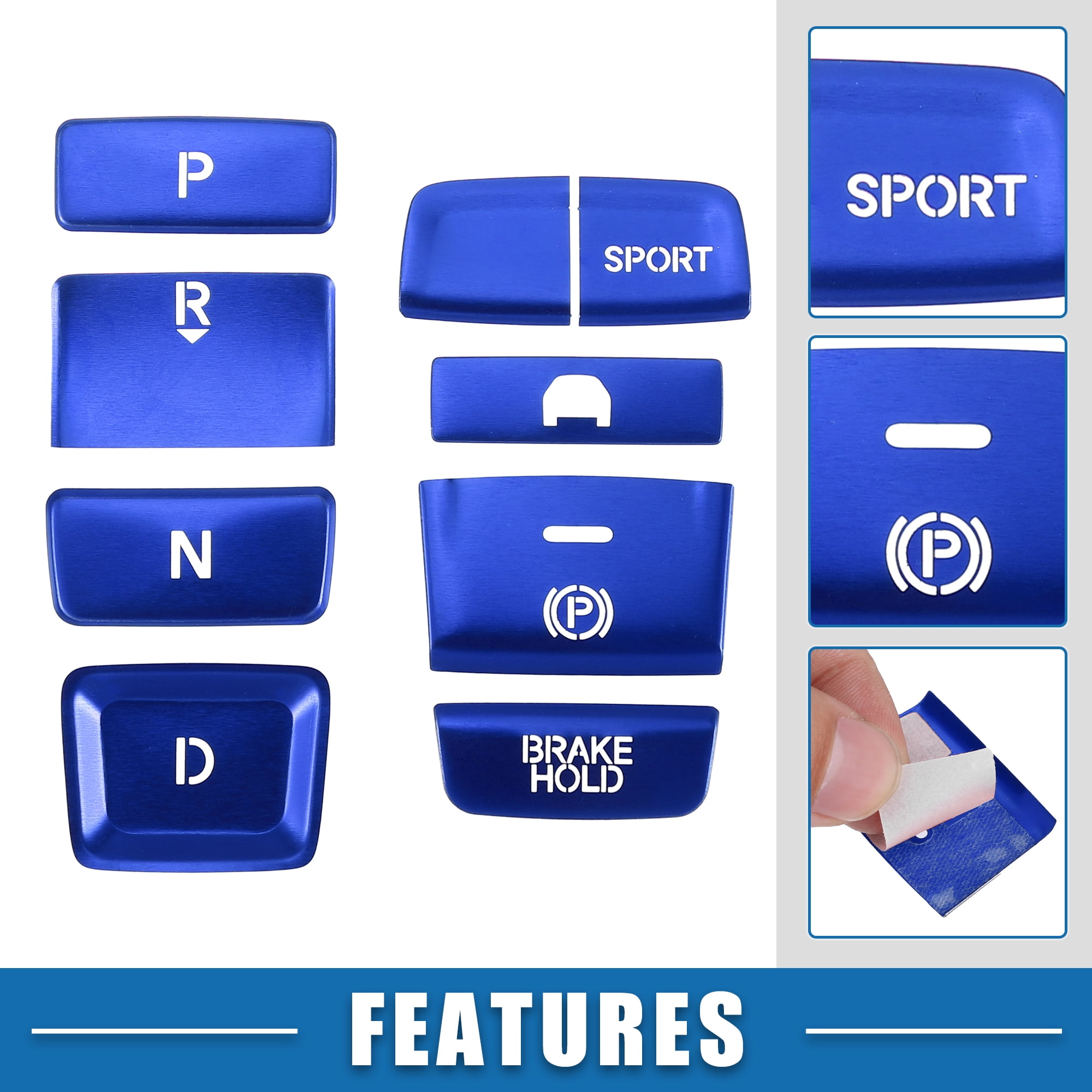 Unique Bargains Gear Shift Handbrake Cover for Honda Accord 2018-2022 Blue
