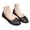 Black, variant on SuTry Women's Round Toe Flats Lightweight Breathable Cutout PU Leather Slip On Comfortable Casual Office School Travel Walking Shoes(36)