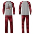 thumbnail image 2 of Aofany Family Matching Christmas Pajamas Set, Christmas Tree&Letter Print Long-Sleeved T shirt Tops + Plaid Trousers Holiday Sleepwear Outfits for Family Member, 2 of 5