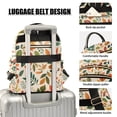 thumbnail image 3 of FORMRS Mini Backpack Purse for Women Travel Daypack Casual Shoulder Bag, Beige Retro Leaves, 3 of 7