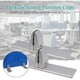 thumbnail image 2 of 2 Pack Desk Divider Clamps with Mounting Screws, Aluminum Alloy Privacy Desk Screen for Office Partition, 2 of 5
