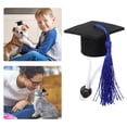 thumbnail image 3 of Pet Graduation Costume Set Blue Felt Cloth 2Set Birthday Party, 3 of 8