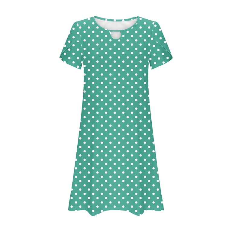mint green polka dot dress Mint Puff Sleeve Polka Dot Skater Dress – AX Paris main image 1