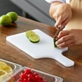 thumbnail image 2 of TrueCraftware- 13-7/8" x 6-7/8" x 3/8" White Plastic Paddle Utility Cutting Board- Non-Skid Thick Plastic Chopping Board Cutting Boards for Meat Vegetables Dishwasher Safe Home Kitchen Restaurants, 2 of 5