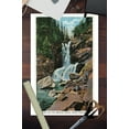 thumbnail image 2 of Glacier National Park, Montana - View of Trick Falls near Two Medicine Chalets (12x18 Art Print, Wall Decor Travel Poster), 2 of 3