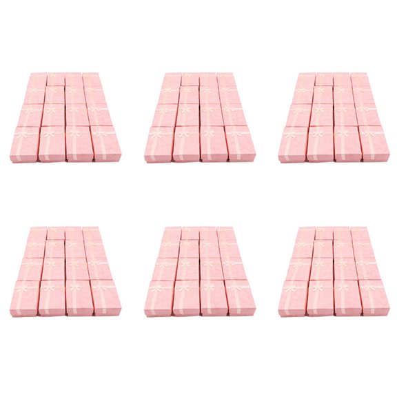 96Pcs Paper Jewelry Gifts Boxes for Jewelry Display-Rings, Earrings, Bracelet Gift Packaging Box (Pink)