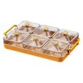 thumbnail image 2 of Rongfmy Compartment Serving Tray with Lid Appetizer Dessert Tray for Holiday Desktop 6 Compartments, 2 of 9