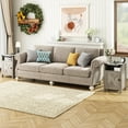 thumbnail image 4 of VEANERWOOD Nightstands Set of 2, Farmhouse End Tables with Charging Station, Bedside Tables, Rustic Gray, 4 of 11