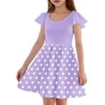 thumbnail image 3 of Girls Summer Sundress Cute Polka Dot Dress Short Sleeve Lightweight Comfortable Summer Dresses for Parties & Daily Wear ,Sie:160, 3 of 6