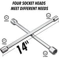 thumbnail image 2 of 14 Inch Universal Heavy Duty Lug Wrench 4 Way Tire Iron Wrench, 2 of 7