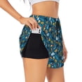 thumbnail image 2 of Bixox Women's Beer Bottles pattern 2 in 1 Running Shorts - Lightweight Athletic Workout Gym Yoga Shorts Liner with Pockets - X-Large, 2 of 5