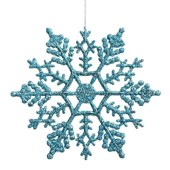 12pcs Large Christmas Hanging Snowflakes Decorations Outdoor - Blue Big Hanging Snowflake in Different Sizes for Winter Decoration Indoor Outdoor Christmas Tree Holiday Decor
