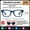 Blue Frame Transparent + Sunglasses Lens (Standard Edition), variant on Ultra-HD AI Smart Glasses: 8MP, Real-Time Translation | Wireless Calls, Wi-Fi Transfer | Android Compatible | 3 Frame Colors, Sleek Premium Design