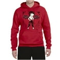 thumbnail image 2 of Wild Bobby, Betty Boop Sugar and Spice Wink Betty Boop Unisex Hoodie Sweatshirt, Red, XX-Large, 2 of 5