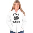 thumbnail image 3 of Stay Hungry Foodie Tiger Wolf Workout Unisex Fleece Graphic Zip Up Hoodie Brisco Brands 4X, 3 of 5