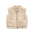 thumbnail image 1 of Wytyjxccyy Baby Kids Boys Girls Fuzzy Sherpa Vest Coat Faux Fur Sleeveless Soft Fleece Outwear Gilet for Toddler, 1 of 7