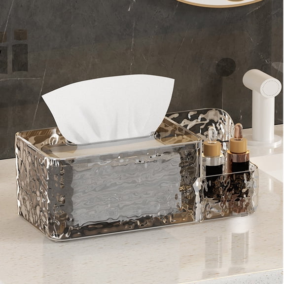 Multifunctional Acrylic Tissue Box Storage, Waterproof Dispenser for Living Room Coffee Table, Household Organizer with Modern Design
