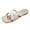 Gold, variant on Flat Sandals for Women Square Toe Flip Flops Star Shaped Pearl Summer Casual Dressy Slip on Beach Shoes Slides Silver Size 8.5