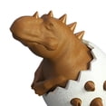 thumbnail image 5 of Juguetes duraderos para perros Cepillo de dientes de dinosaurio para perros Juguetes interactivos Juguetes para la dentición de mascotas Perro Marrón, 5 of 5