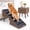 Coffee, variant on Haven Pet Dog Stairs for High Beds and Sofa, 21.6" 6 steps Foldable 2-in-6 Dog Ramps with Solid Wood Frame