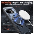 thumbnail image 2 of for Google Pixel 9A Case,Compatible with MagSafe,2 Pack Glass Screen Protector,Built-in KickStand Grip Ring,Heavy Duty Military Grade Shockproof Rugged Phone Cover For Pixel 9A 6.3"(Navy Blue), 2 of 5