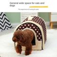 thumbnail image 3 of Pet Bed Dog House Kennel Soft Tent Indoor Enclosed Warm Plush Sleeping Nest Basket with Removable Cushion Travel Dog Accessory ShopWise Round, 3 of 21