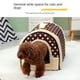 thumbnail image 3 of Pet Bed Dog House Kennel Soft Tent Indoor Enclosed Warm Plush Sleeping Nest Basket with Removable Cushion Travel Dog Accessory ShopWise Round, 3 of 21
