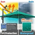 thumbnail image 3 of SUNNYOUTDOOR 10'x10' Deluxe Cantilever Umbrella Sunbrella Cover Umbrella Patio Umbrella Garden Outdoor (Teal), 3 of 6