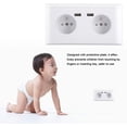 thumbnail image 2 of Multifunctional USB Socket EU Plug Socket with Two USB Ports for Phone Charging 250V, 2 of 5