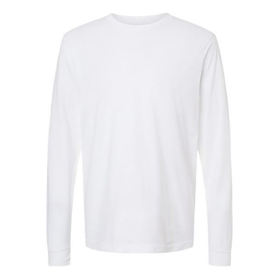 Tultex 202LS Fine Jersey Long Sleeve T-Shirt-White-XS
