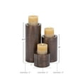 thumbnail image 4 of DecMode 3 Candle Brown Metal Handmade Pillar Candle Holder, Set of 3, 4 of 11