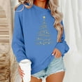thumbnail image 2 of Sweatshirts for Womens Christmas Fashion Xmas Tree Printed Shirts Christmas Clothing Loose Plus Size Blouses Tops Winter Long Sleeve Crewneck Sweaters Pullover, 2 of 6