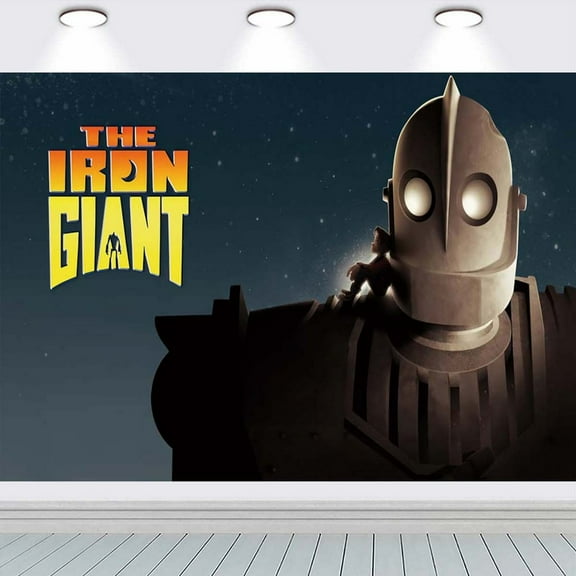The Iron Giant Backdrop Banner Party Supplies Poster Movie Theme Background for Photography Birthday Decorations