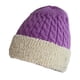 thumbnail image 4 of Gorro de punto al aire libre, sombreros térmicos holgados suaves para mujer, resistente , resistente al frío, elegante, de protección - Púrpura Macarena Sombrero de punto de mujer, 4 of 7