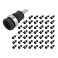 thumbnail image 3 of 50 conectores banana de 4 mm, alta corriente de descarga, larga vida útil, buena transmisión, accesorios de prueba eléctrica, color negro., 3 of 14