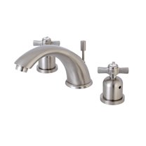 Kingston Brass Millennium KB8968ZX 8" Widespread Lavatory Faucet with Retail Pop-up Drain, Satin Nickel