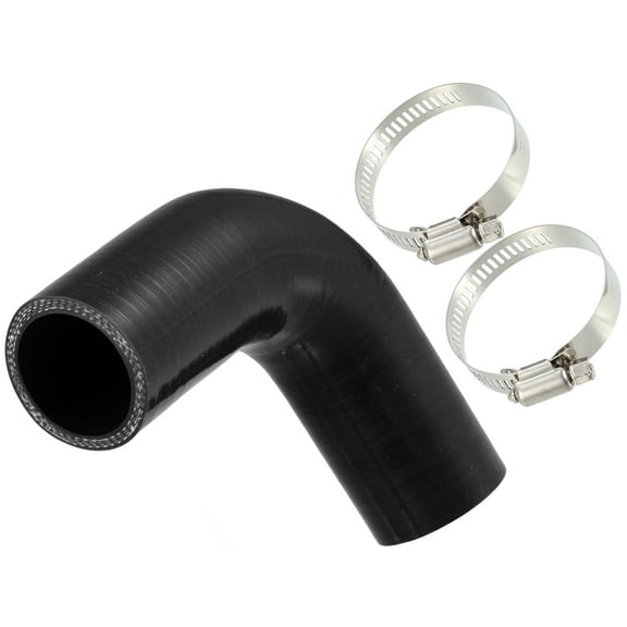 38mm 1.5" ID 90 Degree Elbow Engine Silicone Hose Black for Car Intercooler Intake Piping with 2 Pcs Clamps