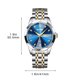 thumbnail image 3 of Reloj luminoso de acero inoxidable para hombre, reloj de pulsera de cuarzo resistente al agua con reloj moderno a juego para pareja, regalo para él, reloj de cuarzo de acero inoxidable, 3 of 5