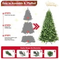 thumbnail image 4 of Acpouw 4FT Classic Green Christmas Tree with 636 PE+PVC Tips, Hinged Branches & Stable Metal Stand – Compact Full-Body Holiday Décor, 4 of 9