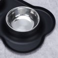 thumbnail image 2 of Cuenco para mascotas antideslizante de acero inoxidable (negro), 2 of 5