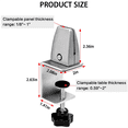 thumbnail image 2 of Heavy Duty Sneeze Guard Clamp for 1/8 Inch to 1 Inch Thick Panel,Desk Partition Support Clamps Desktop Divider Holder, 2 of 7