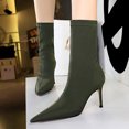 thumbnail image 4 of Xfvqtps Womens Stiletto Heel Ankle Boots Pointed Toe Stretch Fashion Boots High Heel Boots for Evening Party, 4 of 9
