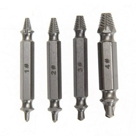 

ABIDE teng hong hui 4PCS Carbon Steel Double Side Damaged Screw Extractor High Speed Steel Out Remover Bolt Tool Storage Box
