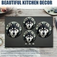 thumbnail image 6 of Electric Stove Burner Covers,4 Pcs Round Gas Burner Cover,8 and 10 Inch,head of husky dog, 6 of 7