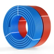 SKYSHALO PEX Tubing 3/4 Inch, Dual 100 Ft Coils, PEX-A Flexible Water Pipe for Drinking Water, Suitable for Hot/Cold Plumbing, Includes Cutter, Blue & Red