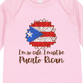 thumbnail image 4 of Inktastic I'm So Cute, I Must Be Puerto Rican Sunflower Boys or Girls Long Sleeve Baby Bodysuit, 4 of 5