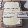 thumbnail image 4 of LAICAIW (4 Pcs Triangle Blanc)-Porte-Draps Sangles Attaches-4 Pcs Attaches Triangle pour Drap-Housse Support d'Angle Élastique Bande Ajustable Porte-Draps Pince Bretelles Pinces (Blanc), 4 of 7