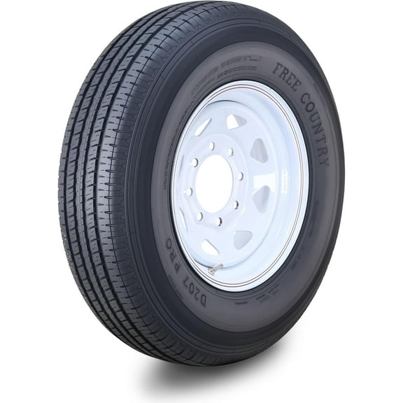 Winda Trailer Tire Wheel Assembly ST235/80R16 10-Ply E 124M 8 Lug on 6.5" PCD White Spoke Rim